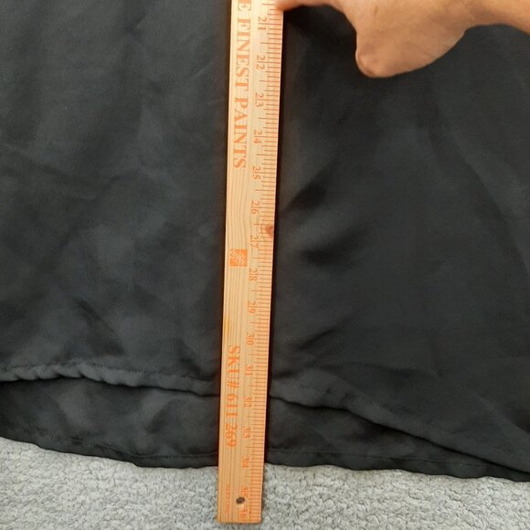 Rebecca Jones Womens Black V-Neck Button  Front Tunic Top 2X Flared Sleeves - Picture 6 of 7